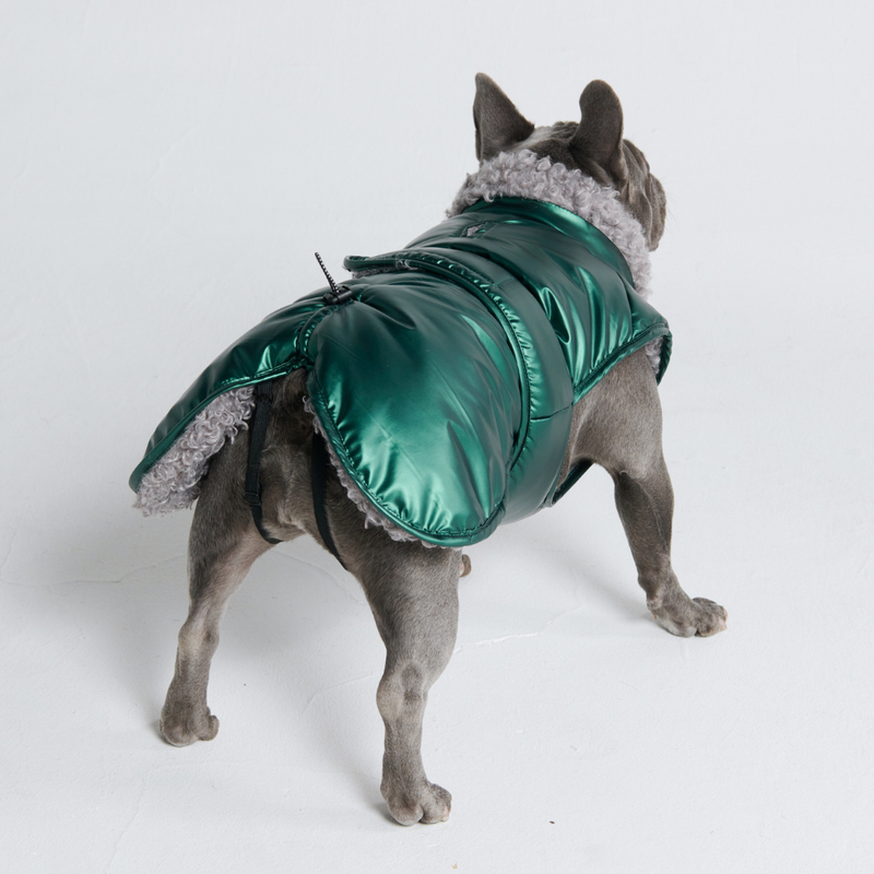 Slip-on Insulated Jacket - Metallic Green