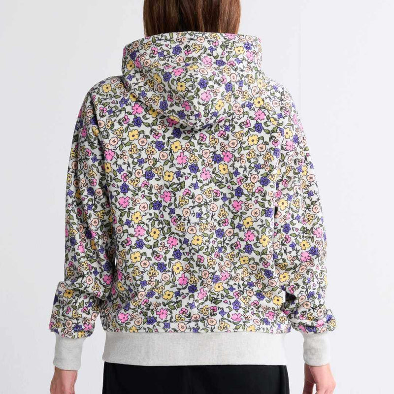 Vintage Flower Light Grey Hoodie