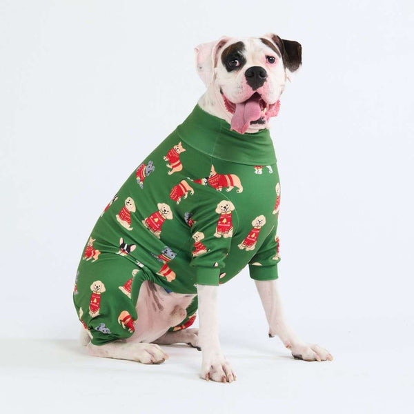 Weihnachtspyjama für Hunde- Eleganter Welpe