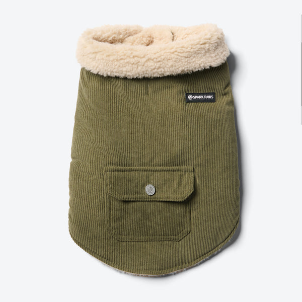 Corduroy Insulated Jacket - Green