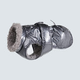 Slip-on Sherpa-Lined Jacket - Metallic Silver