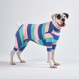 Hunde Pyjama - Gelb Blau Rosa