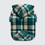 Green Plaid Dog Hoodie